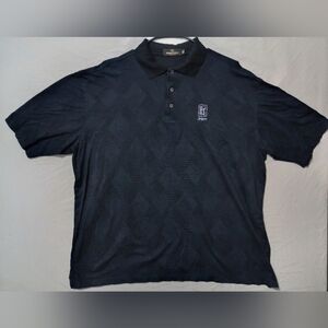 Bugatchi Uomo Polo Shirt Mens XXL 2XL Indigo Cotton Golf Sawgrass Sheer Sports